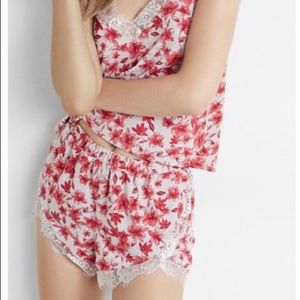 SOLD!!Express High Waisted Floral Lace Trim Shorts